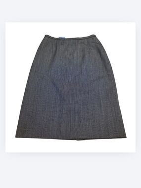 Pendleton 100% Virgin Wool Skirt Size 8 Made USA Gray Pencil Midi Classic